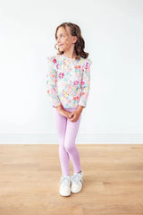Field of Flowers L/S Ruffle Tee - Mila & Rose ® - Flyclothing LLC