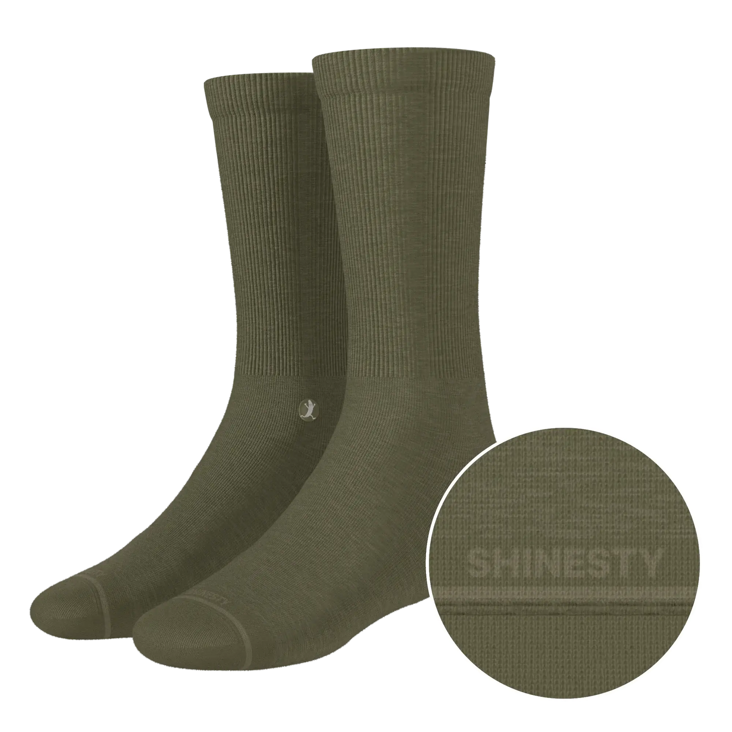 The Fields Of Green | Oil Green Heel Hammock™ Crew Socks - Shinesty - Flyclothing LLC