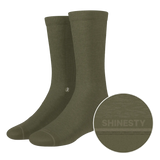 The Fields Of Green | Oil Green Heel Hammock™ Crew Socks - Shinesty - Flyclothing LLC
