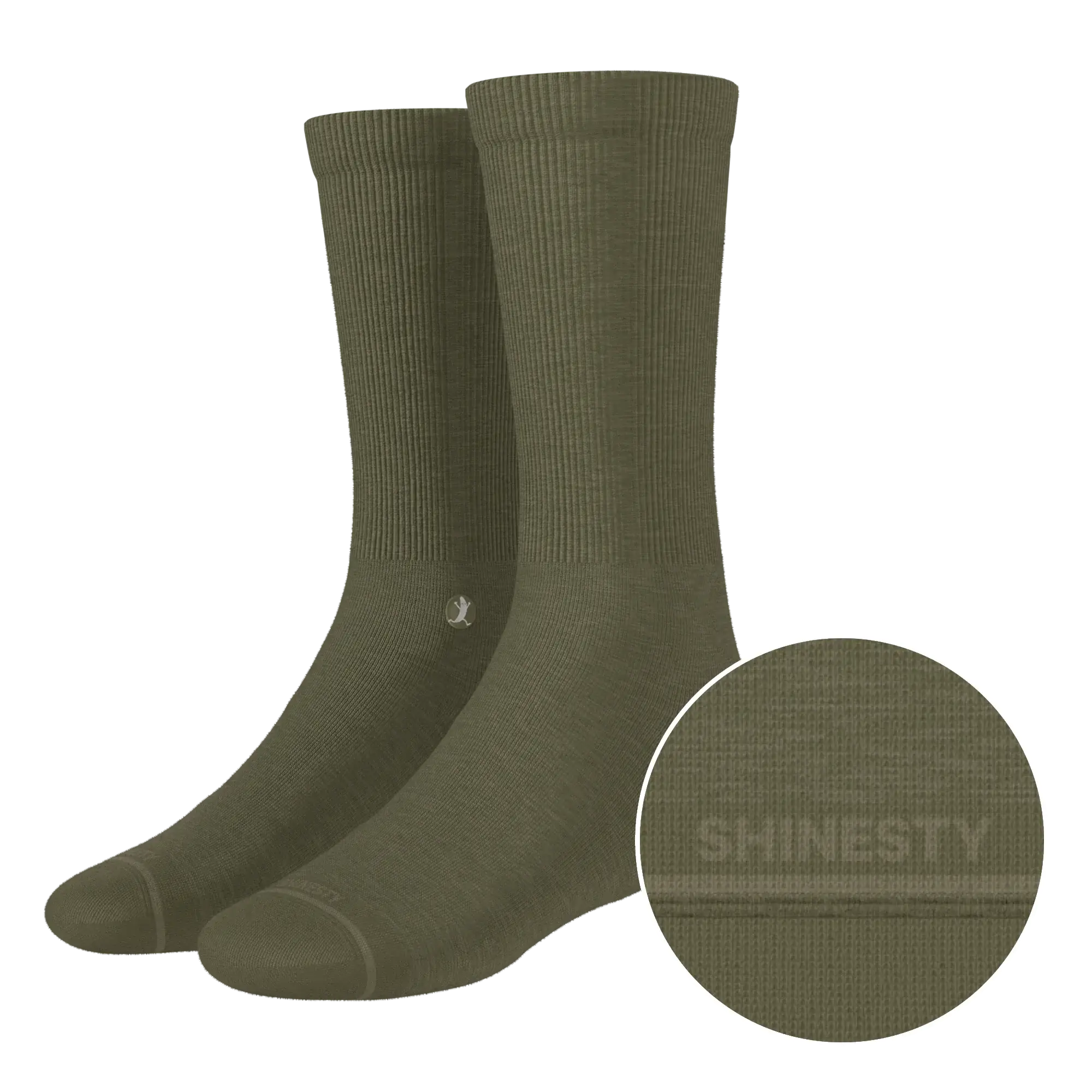 The Fields Of Green | Oil Green Heel Hammock™ Crew Socks - Shinesty - Flyclothing LLC