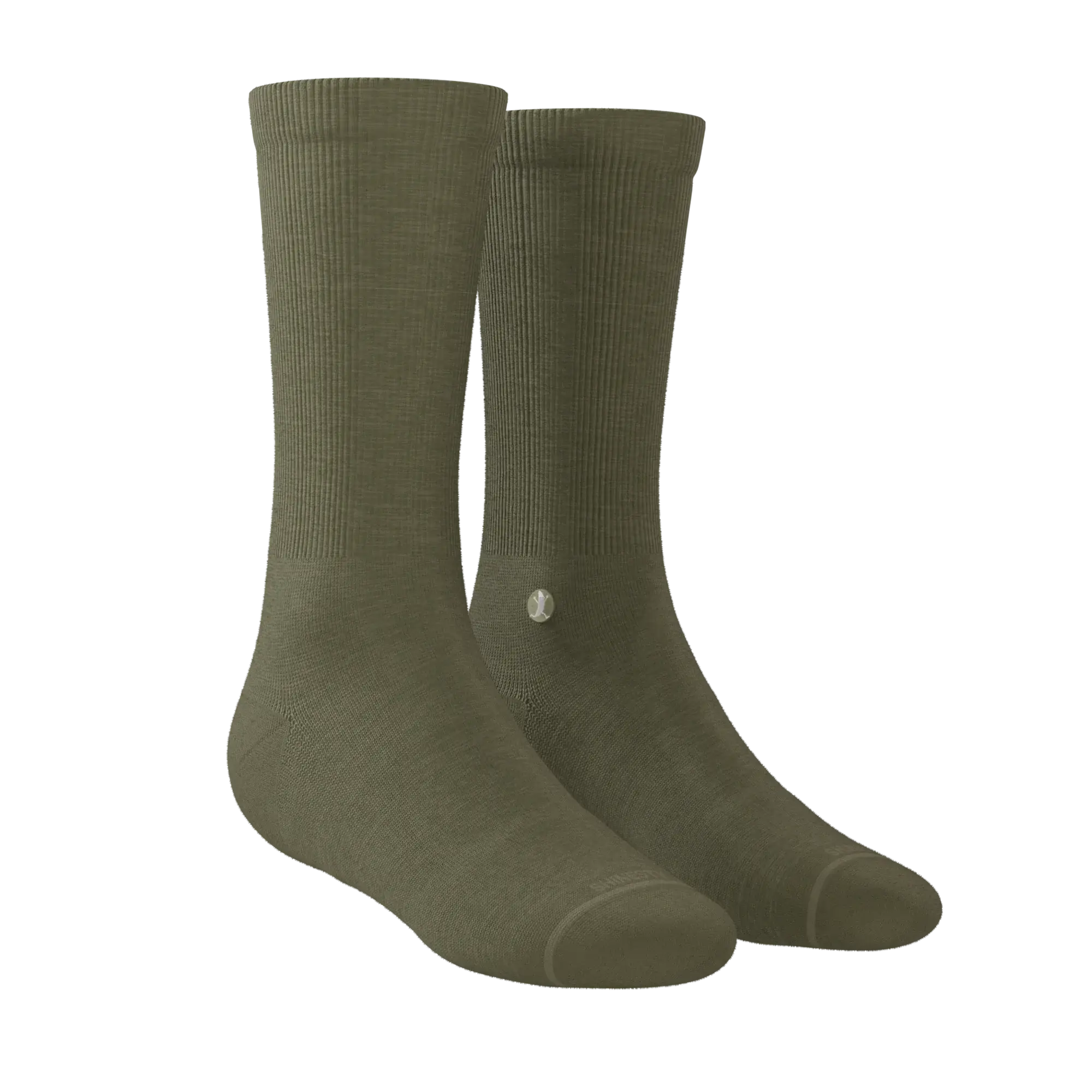 The Fields Of Green | Oil Green Heel Hammock™ Crew Socks - Shinesty - Flyclothing LLC