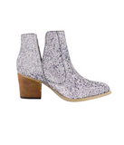 Fiera Glitter Booties in Pewter - Naughty Monkey