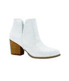 Fiera Glitter Booties in White - Naughty Monkey