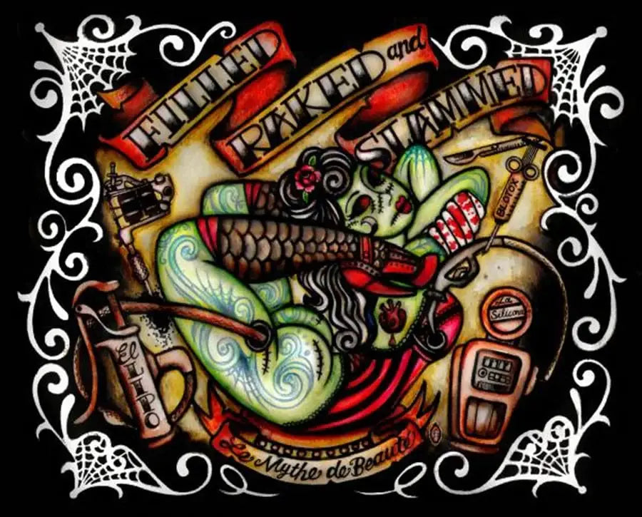 Black Market Art Company Filled Raked and Slammed Print - Black Market Art Company - Flyclothing LLC
