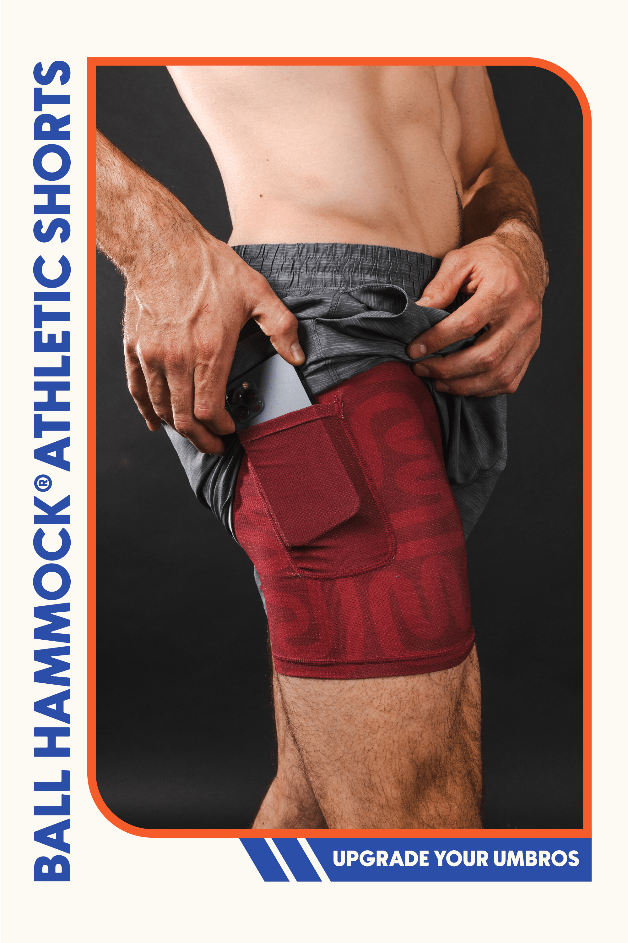 The Finish Line | Grey and Red Ball Hammock® 5 Inch Athletic Shorts - Shinesty