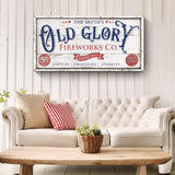 Personalized Old Glory Firework Co Sign - Tailored Canvases - Flyclothing LLC
