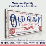 Personalized Old Glory Firework Co Sign - Tailored Canvases - Flyclothing LLC