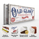 Personalized Old Glory Firework Co Sign - Tailored Canvases - Flyclothing LLC
