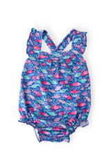 Fish in the Sea Ruffle Cross Back Romper - Mila & Rose ® - Flyclothing LLC