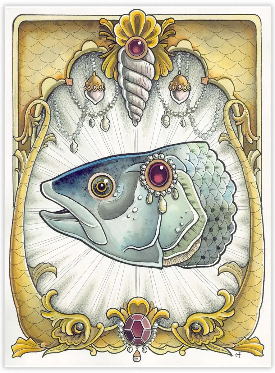 Black Market Art Company Fish Print - Black Market Art Company - Flyclothing LLC