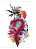 Black Market Art Company Flamingo Sun Print