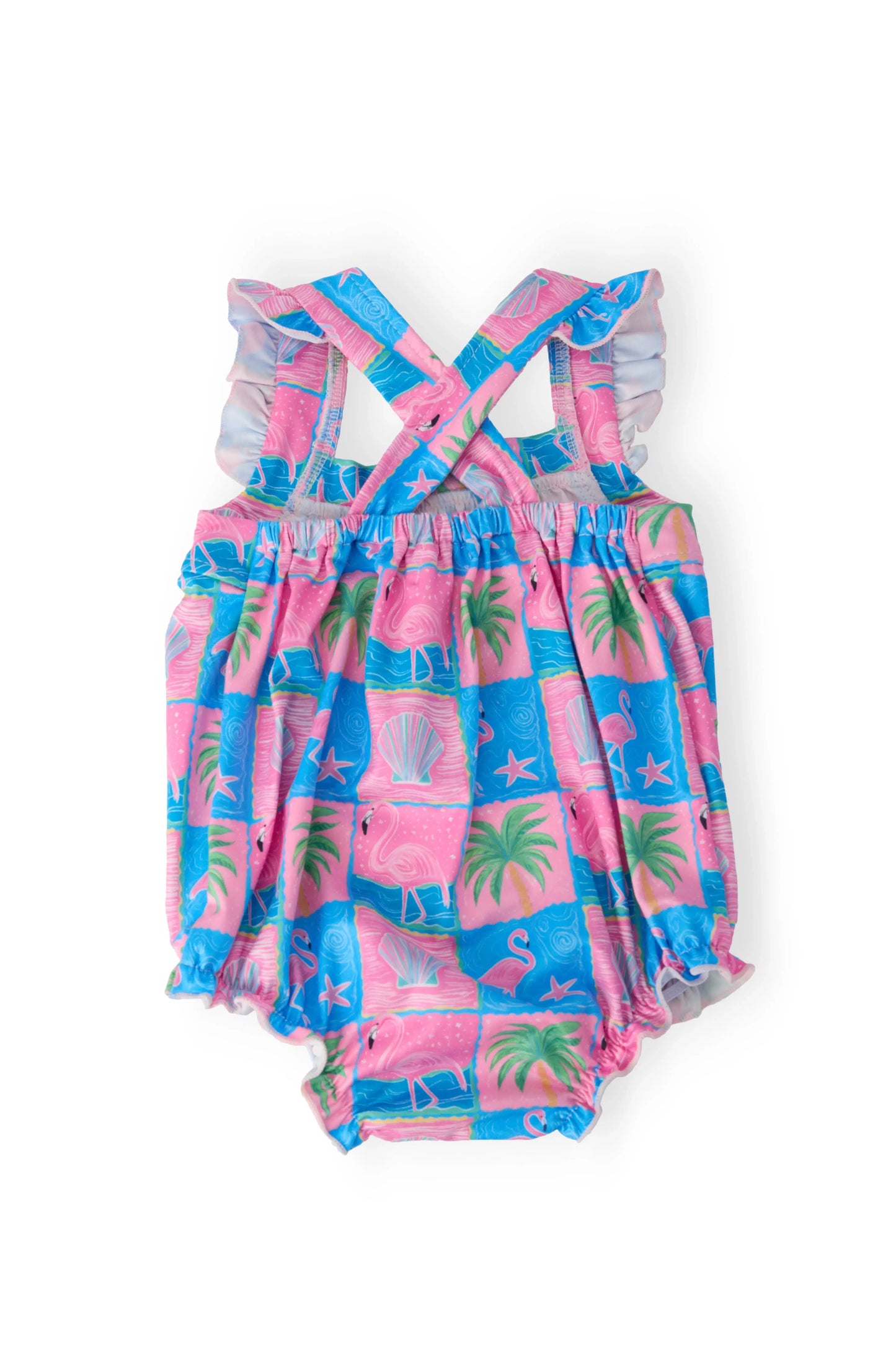 Flock Star Ruffle Cross Back Romper - Mila & Rose ® - Flyclothing LLC
