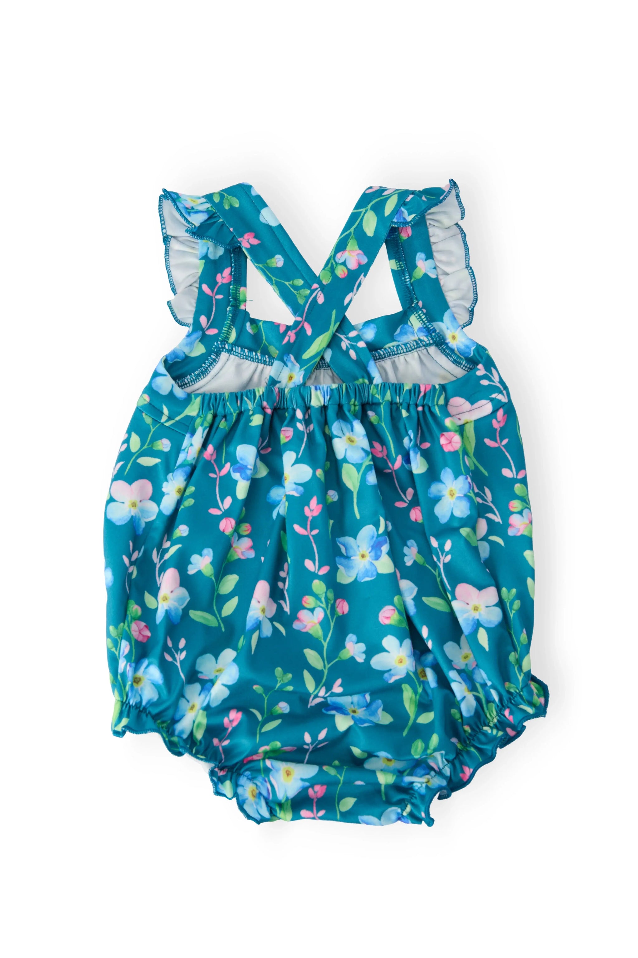 Floral Breeze Ruffle Cross Back Romper - Mila & Rose ® - Flyclothing LLC