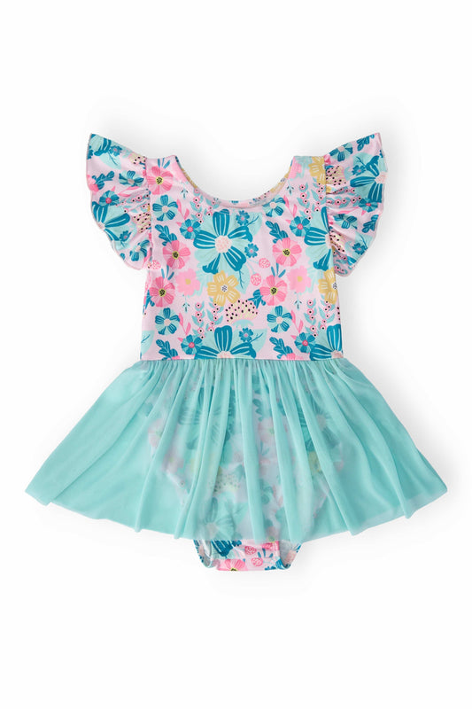 Floral Garden S/S Twirl Leotard - Mila & Rose ® - Flyclothing LLC