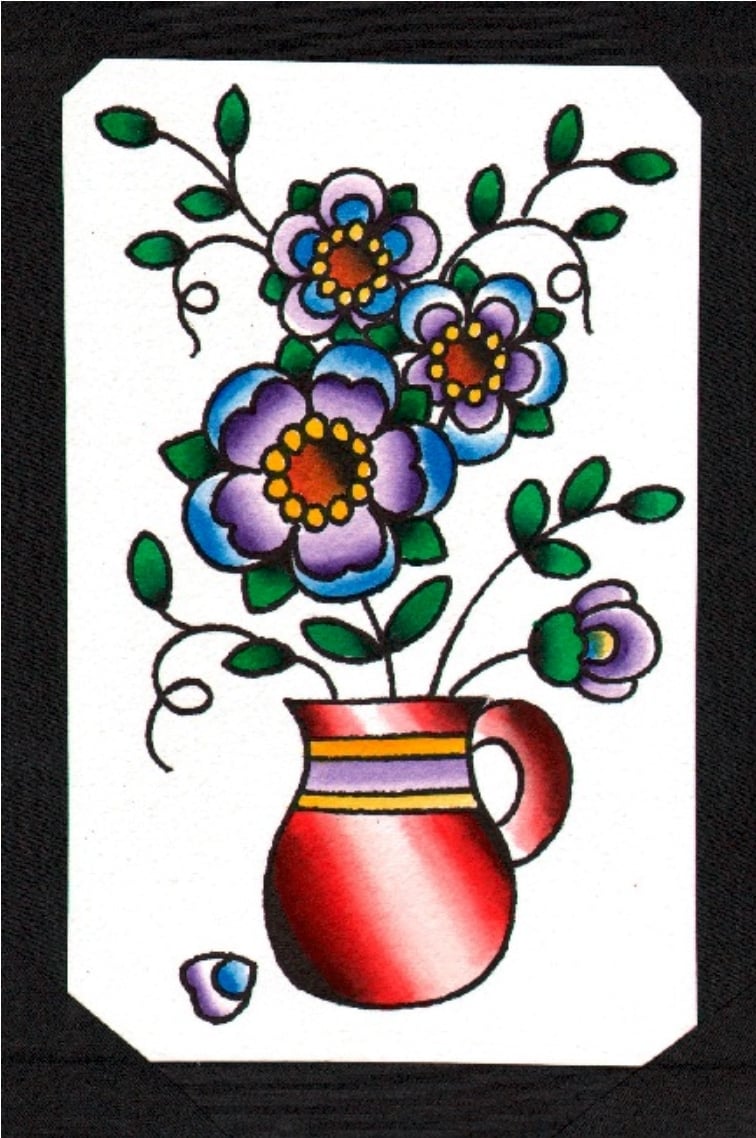 Black Market Art Company Flower Vase Print