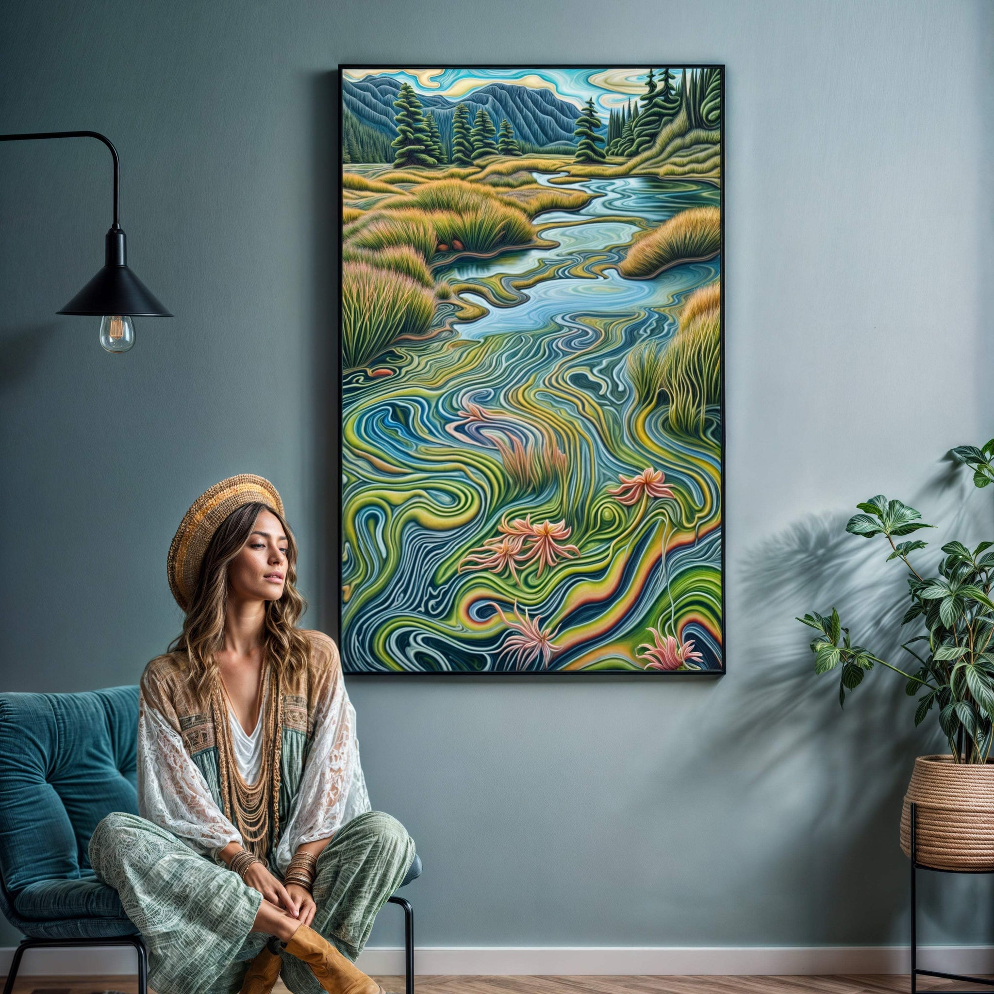 Canvas Print: "Flowing Serenity" - Tailored Canvases - Flyclothing LLC