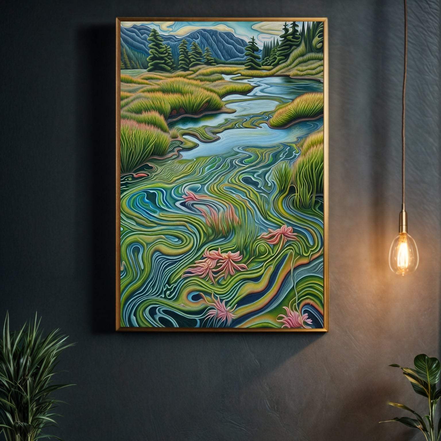 Canvas Print: "Flowing Serenity" - Tailored Canvases - Flyclothing LLC