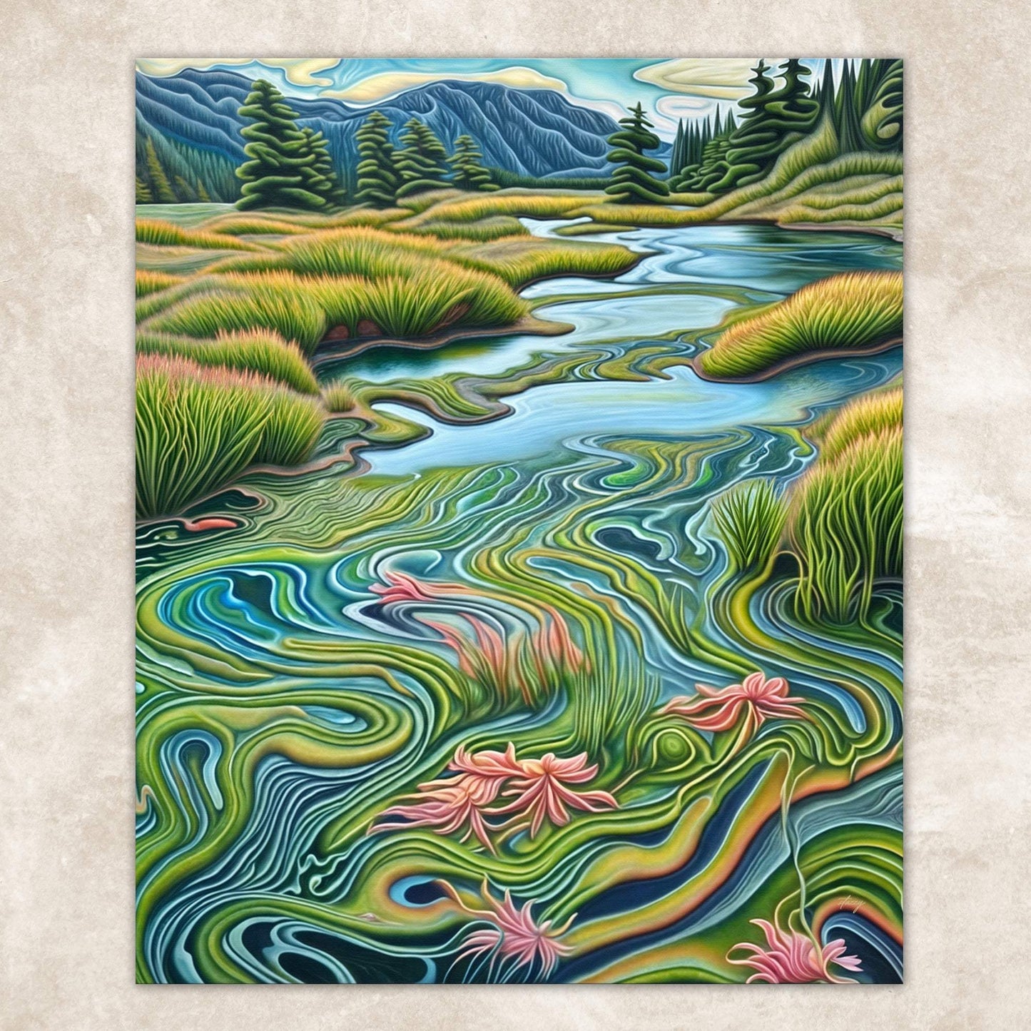 Canvas Print: "Flowing Serenity" - Tailored Canvases - Flyclothing LLC
