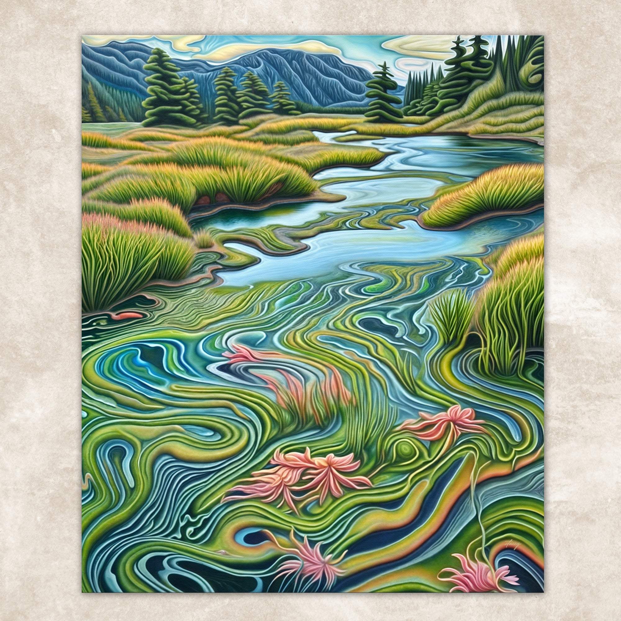 Canvas Print: "Flowing Serenity" - Tailored Canvases - Flyclothing LLC