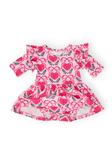 Fluttering Hearts 3/4 Sleeve Flutter Twirl Bodysuit - Mila & Rose ® - Flyclothing LLC