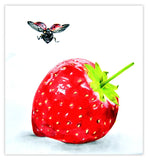 Black Market Art Company Fly And Strawberry Print