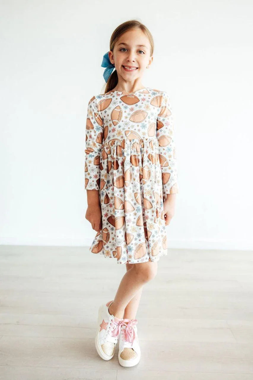 Football Friday L/S Pocket Twirl Dress - Mila & Rose ® - Flyclothing LLC