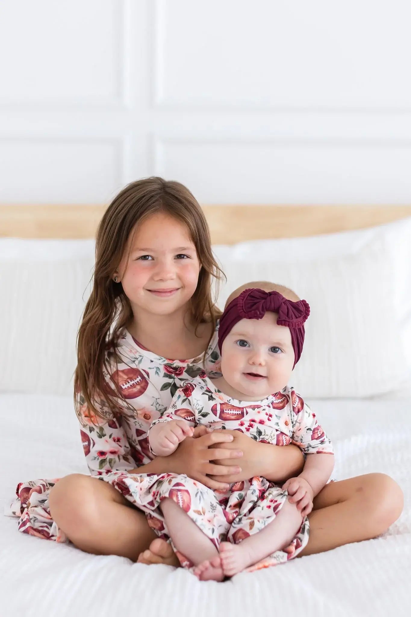 Footballs & Flowers 3/4 Sleeve Pocket Twirl Dress - Mila & Rose ® - Flyclothing LLC