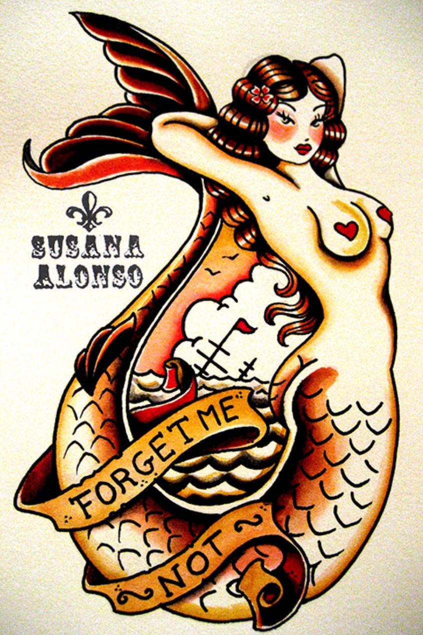 Black Market Art Company Forget Me Not Print