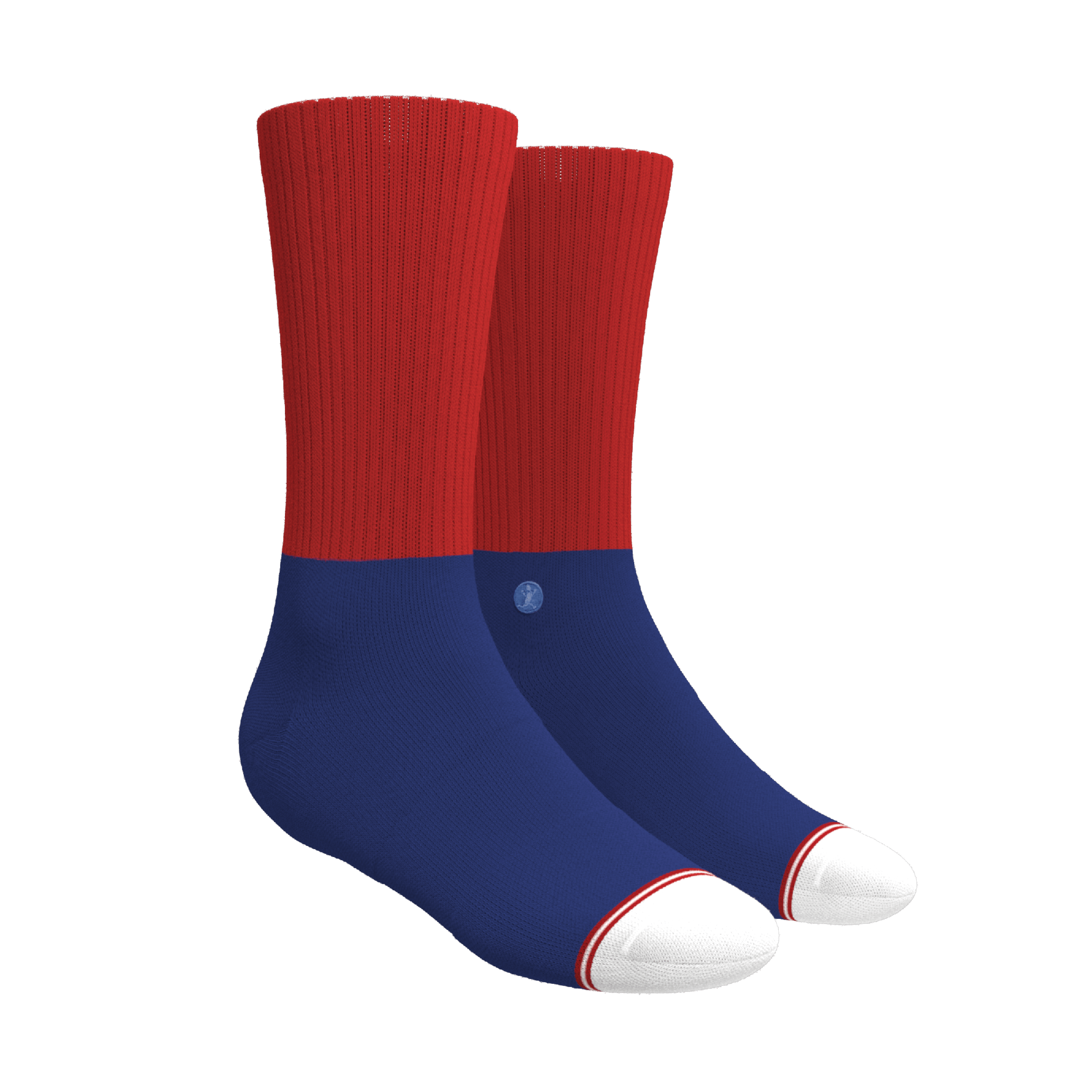 The Fourth | Patriotic Red and Blue Heel Hammock™ Crew Socks - Shinesty