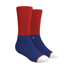 The Fourth | Patriotic Red and Blue Heel Hammock™ Crew Socks - Shinesty
