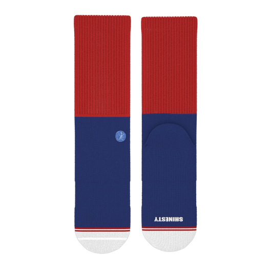 The Fourth | Patriotic Red and Blue Heel Hammock™ Crew Socks - Shinesty