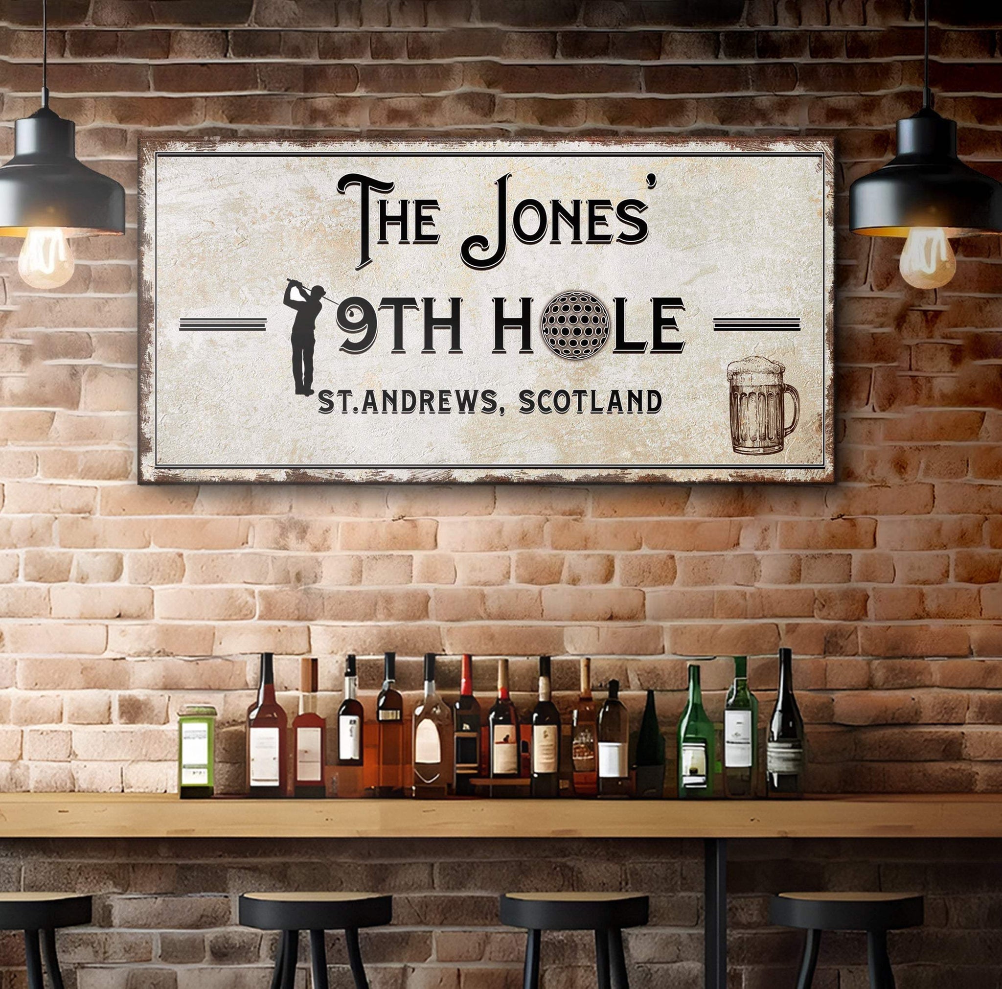 19th Hole Golf Personalized Sign - Tailored Canvases - Flyclothing LLC