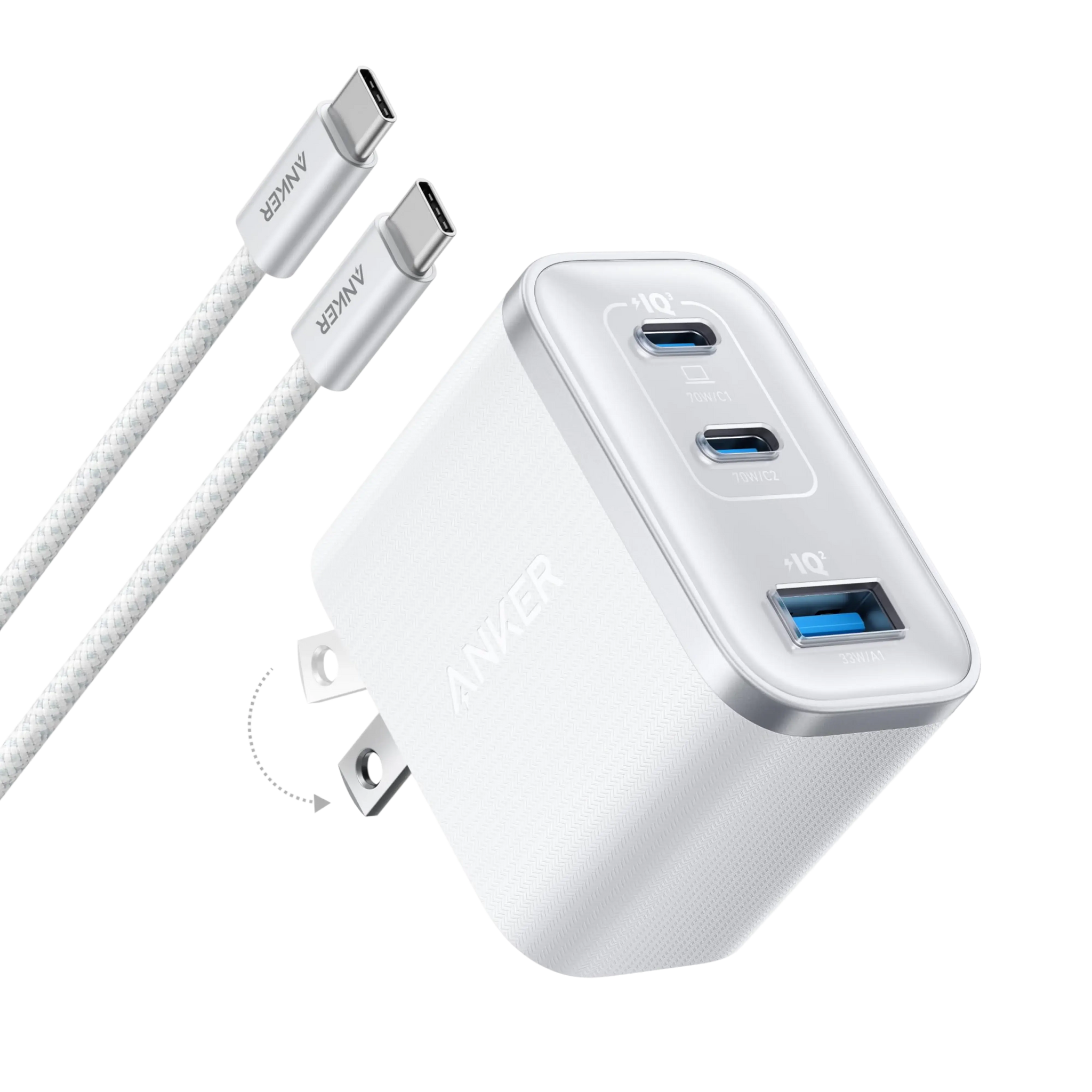 Anker Nano Charger (70W, 3 Ports) - Anker - Flyclothing LLC