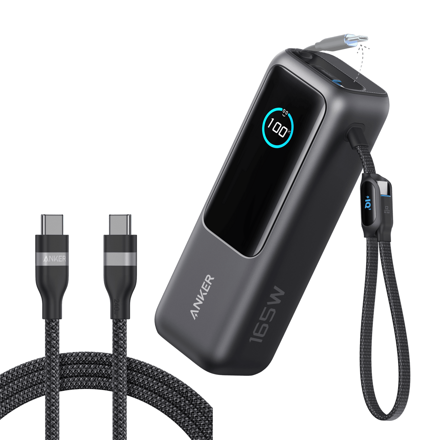 Anker Laptop Power Bank (25K, 165W, Built-In and Retractable Cables) - Anker - Flyclothing LLC
