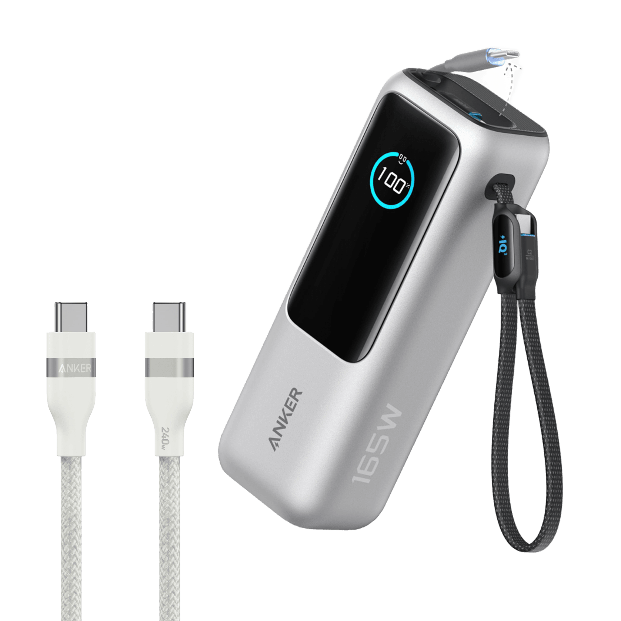 Anker Laptop Power Bank (25K, 165W, Built-In and Retractable Cables) - Anker - Flyclothing LLC