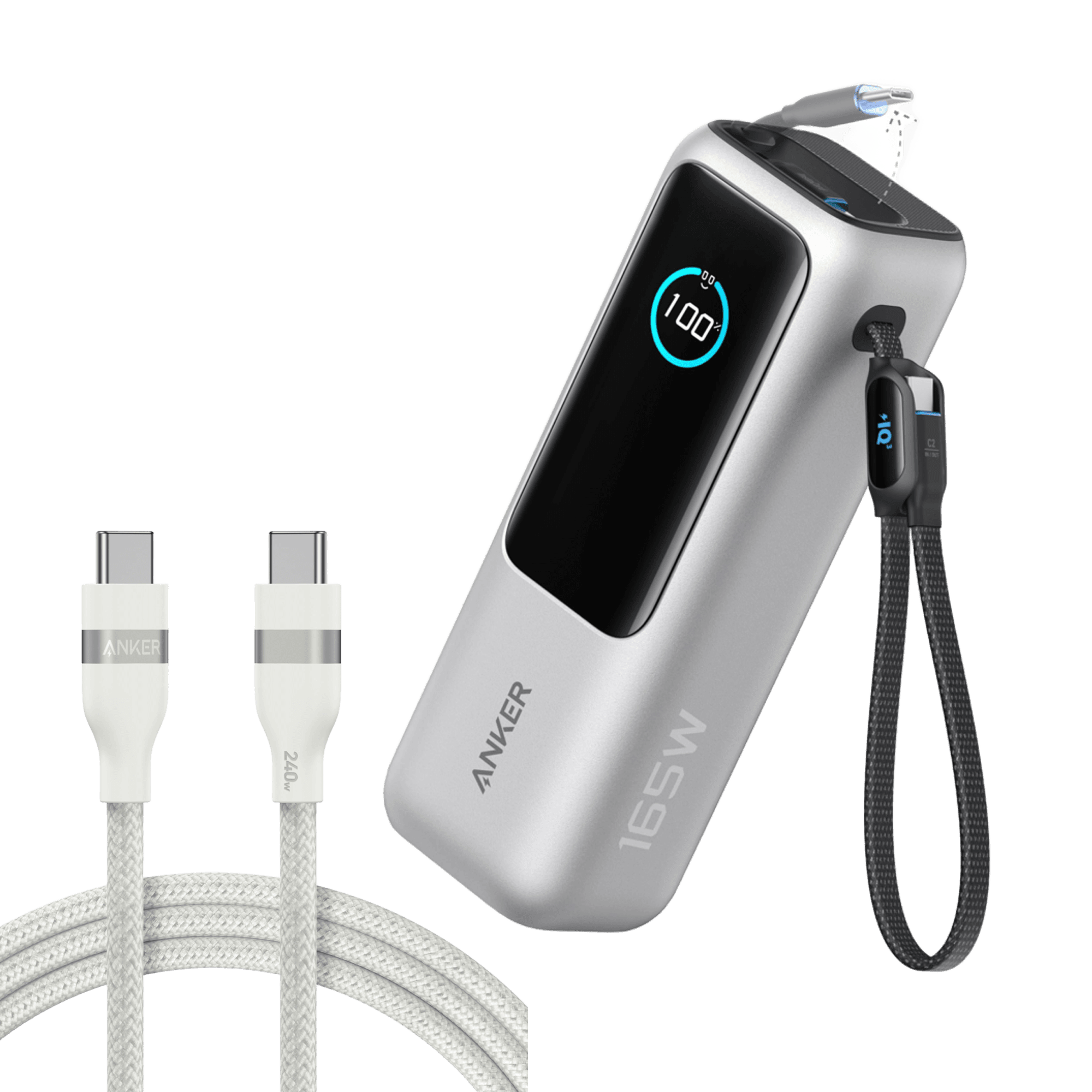 Anker Laptop Power Bank (25K, 165W, Built-In and Retractable Cables) - Anker - Flyclothing LLC
