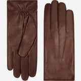 Francesca (brown) - Italian lambskin leather gloves with brown rabbit fur lining - Leather Gloves Online - Flyclothing LLC