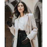 Francesca (brown) - Italian lambskin leather gloves with brown rabbit fur lining - Leather Gloves Online - Flyclothing LLC