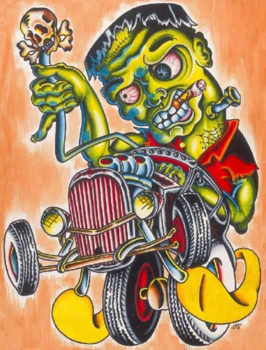 Black Market Art Company Franken Hot Rod Print - Black Market Art Company - Flyclothing LLC