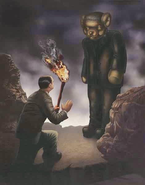 Black Market Art Company Franken Teddy Print