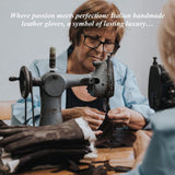 Fabio (brown) - Men's classic Italian lambskin leather gloves with pure silk lining - Leather Gloves Online - Flyclothing LLC