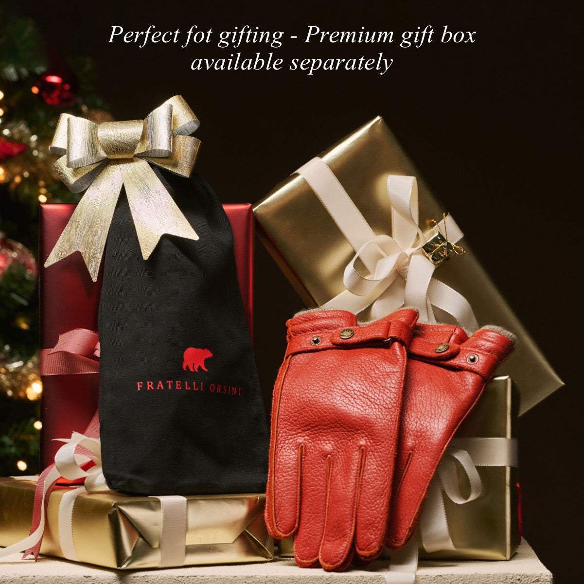 Rossana (hunter) - Italian fingerless lambskin leather driving gloves