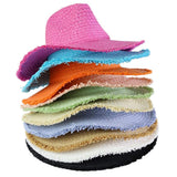 Frayed Solid Straw Sun Hat - Madeline Love - Flyclothing LLC