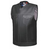 Freedom - Men's USA Flag Liner Leather Motorcycle Vest - Unik Just for Bikers - Flyclothing LLC