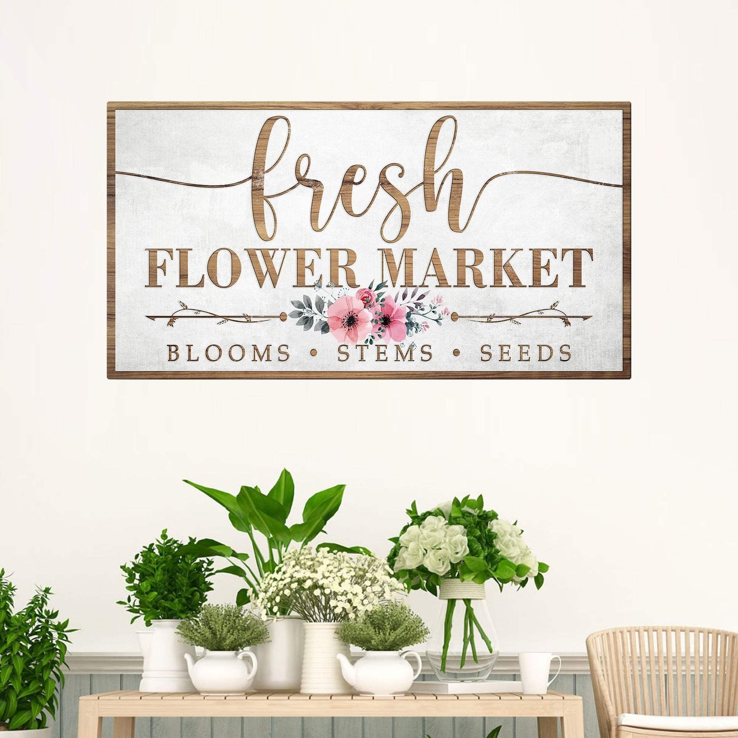 Fresh Flower Market Sign - Tailored Canvases - Flyclothing LLC