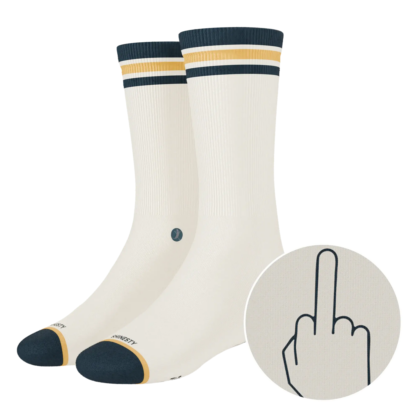 The Friendly Fire | Middle Finger Heel Hammock™ Crew Socks - Shinesty - Flyclothing LLC
