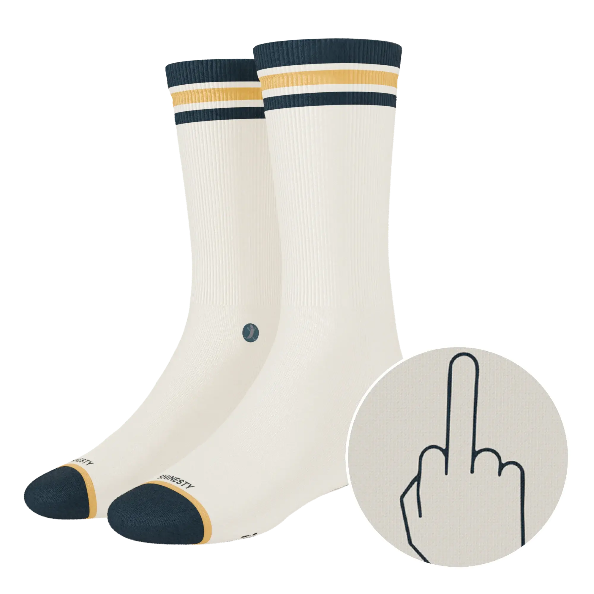 The Friendly Fire | Middle Finger Heel Hammock™ Crew Socks - Shinesty - Flyclothing LLC