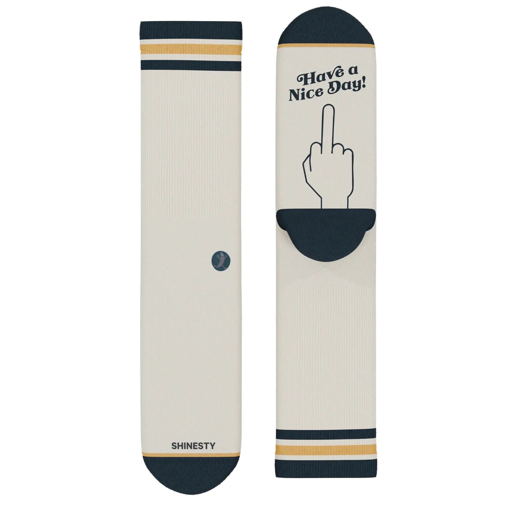 The Friendly Fire | Middle Finger Heel Hammock™ Crew Socks - Shinesty - Flyclothing LLC