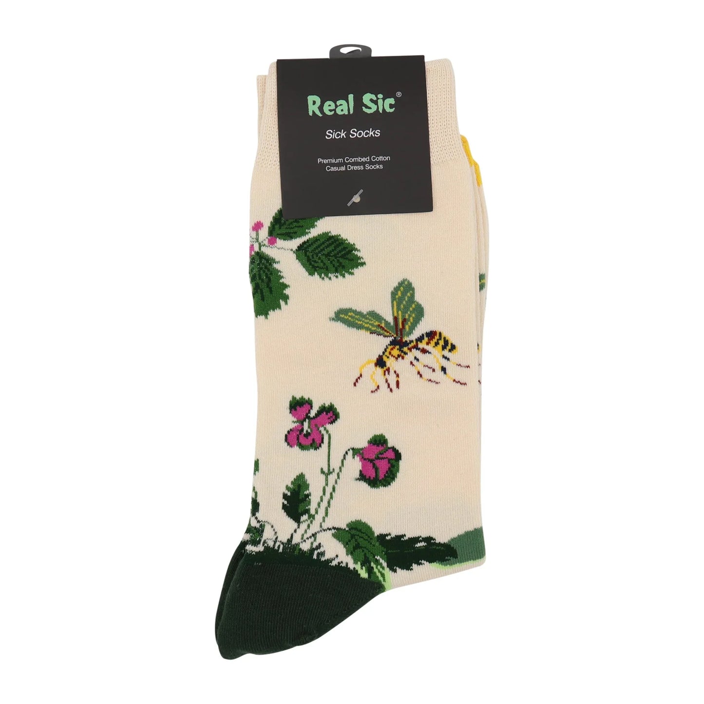 Frog and Wasp Socks - Comfy Cotton for Men & Women - Real Sic - Flyclothing LLC