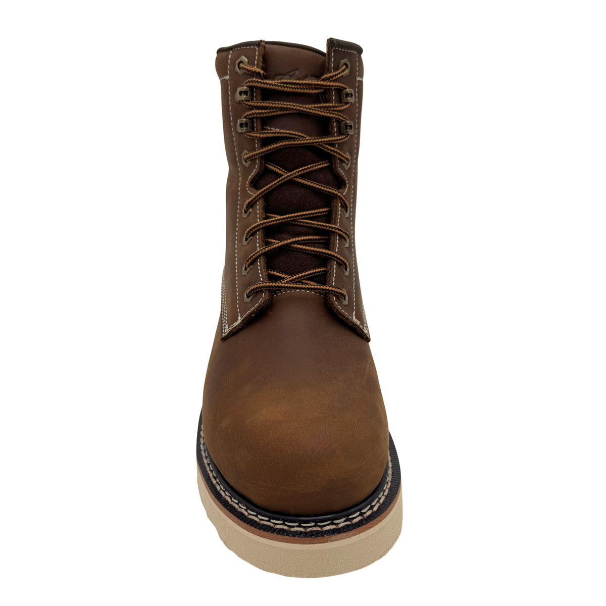 AdTec Meadow High Men's 8 Inch Work Boot Whiskey Brown - front view